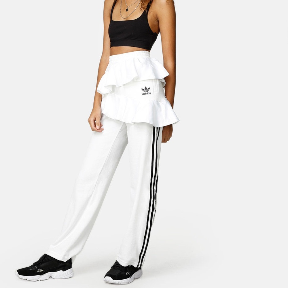 Adidas Originals x J KOO velour ruffle track pant